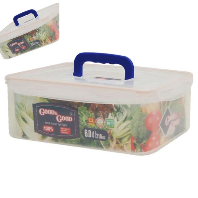 밀폐용기6L 반찬통 냉장고용기 밀폐반찬용기 냉장고정리용기
