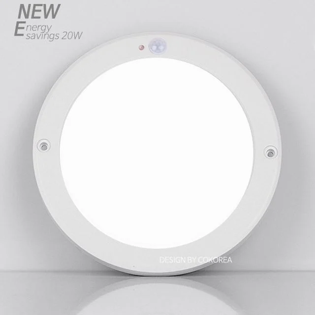 건식 원형 LED 센서등 초슬림엣지 20W 주광색 8센티