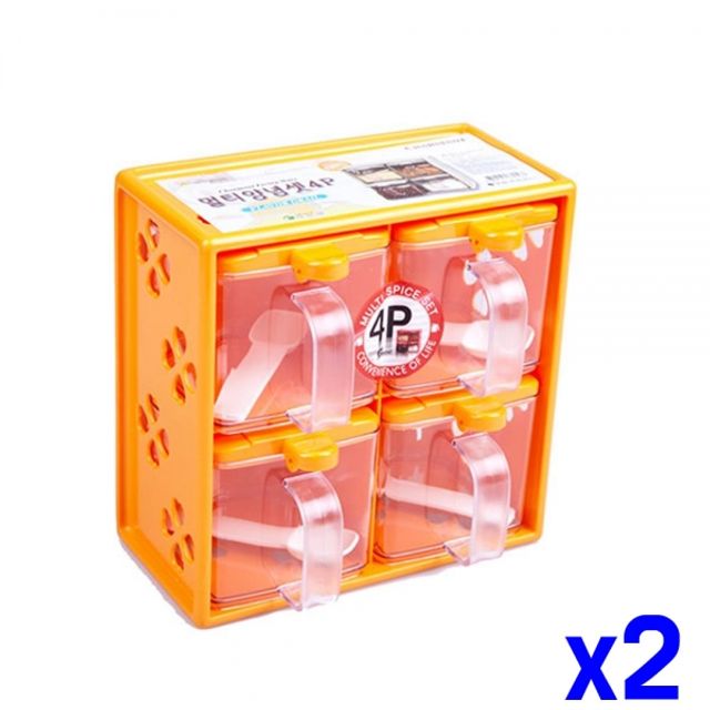적층힉 멀티 양념세트 4P x2개 양념용기 소스병 세트