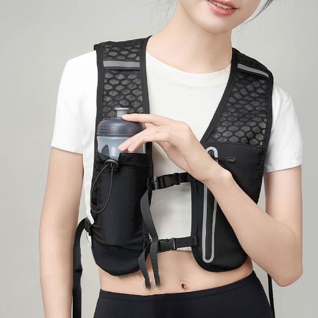 남녀공용 러닝 조끼 세로포켓 스포츠조끼 조깅 등산 야외활동 사이즈조절 가능 소지품보관