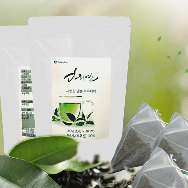 사랑을 담은 녹차티백 1.2g x 18포 청정 제주 유기농