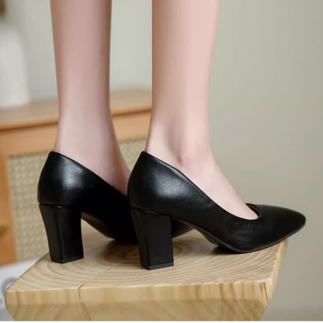 여성 펌프스 힐 발편한 착용감 면접용 블랙 정장 구두
