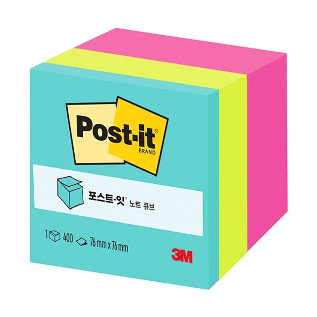 3M 포스트잇 노트 큐브 2027-RCR (76x76/400매)