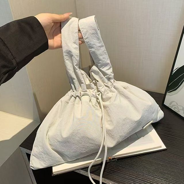 WL 여성 가벼운 토트 백 대학생 직장인 손 가방 아이보리