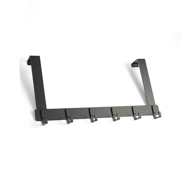 6구 도어 후크 39x18cm 블랙 방문옷걸이 도어훅 문후크