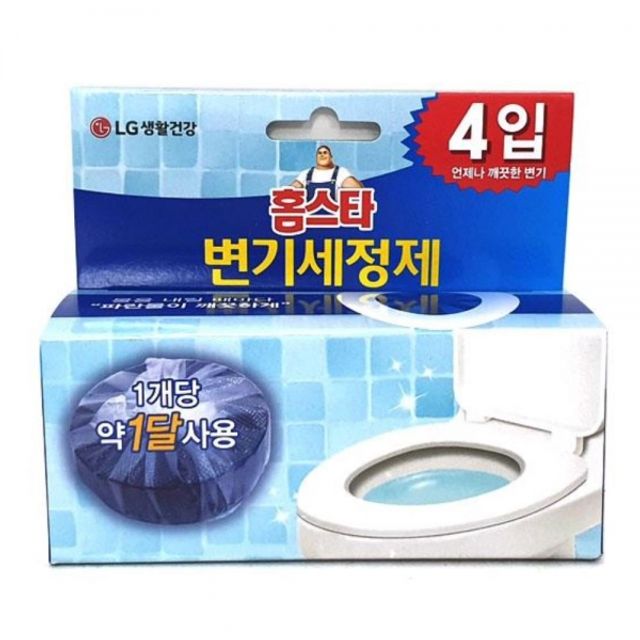 파란물 변기세정제 4개입 변기클리너 변기세제