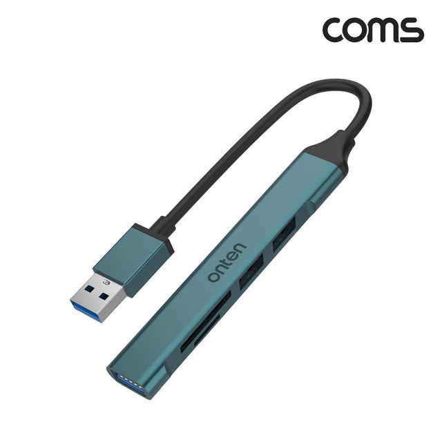 COMS USB 2.0 멀티 3포트 USB허브+카드리더기 TF SD