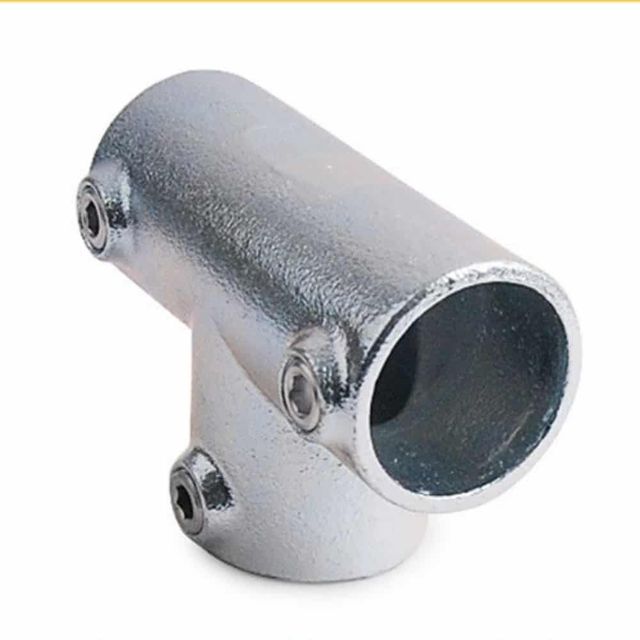 파이프 연결구 25A 33.7mm 실버 원형파이프조인트 파이프연결