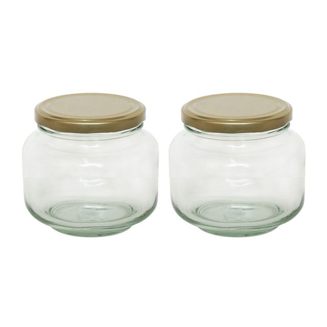 다용도 유리 100ml 저장용기 L형 2P 밀폐 유리병 쨈병