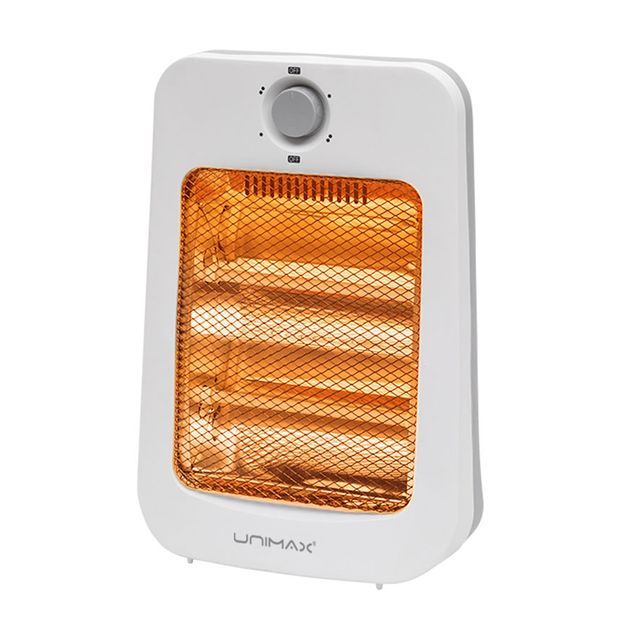 석영관 미니 히터 2단 800W 화이트 무연소 고효율 램프 컴팩트 안전전도 다이얼식