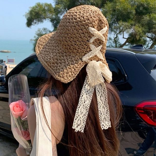 라피아 햇모자 휴양지 모자 여행 자외선차단