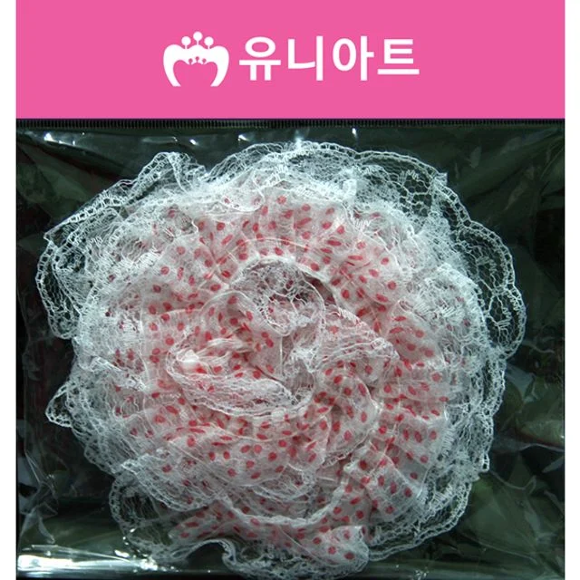 2000 땡땡이레이스 흰색