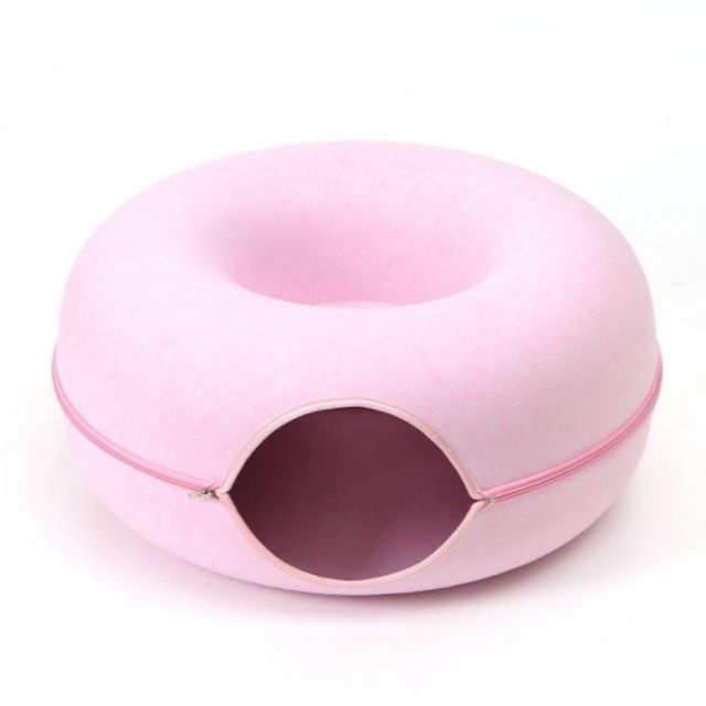 고양이 터널 60cm 핑크 고양이숨바꼭질 반려묘집 고양이집