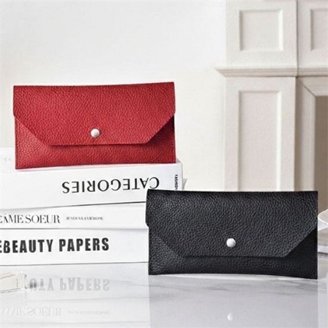 장지갑형 현금 장지갑형 용돈 골프 파우치형 가죽 간편 수납 라운딩 영수증 지폐 머니 카드 잠금 정리 남성