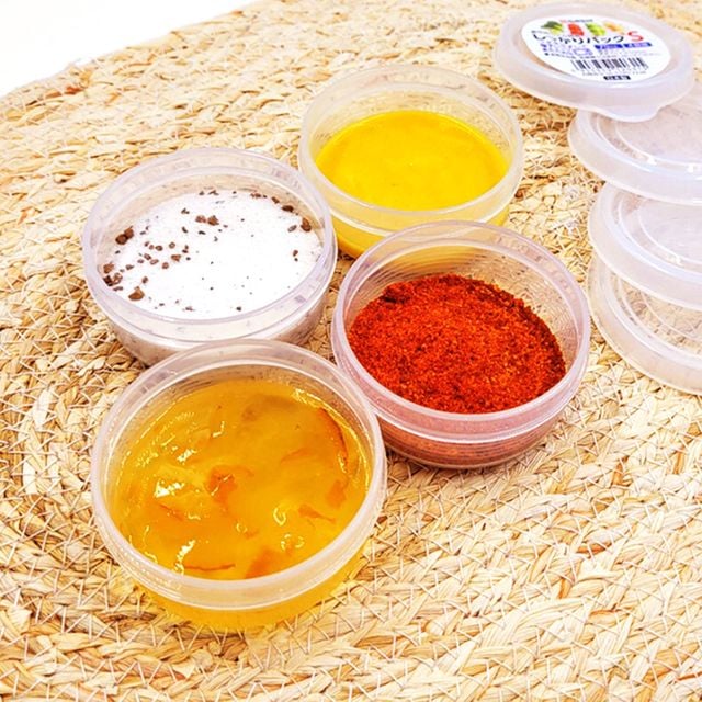 밀폐 반투명 4P 냉장 플라스틱용기 70ml 보관통