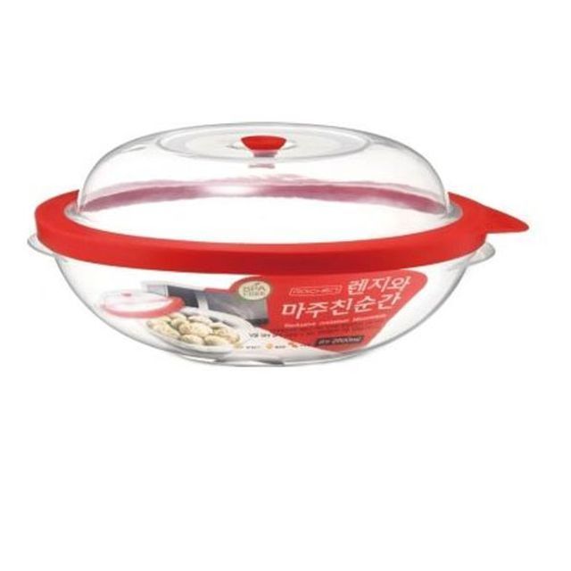 로이첸 전자레인지 용기 원형 2800ml - 반찬 보관통