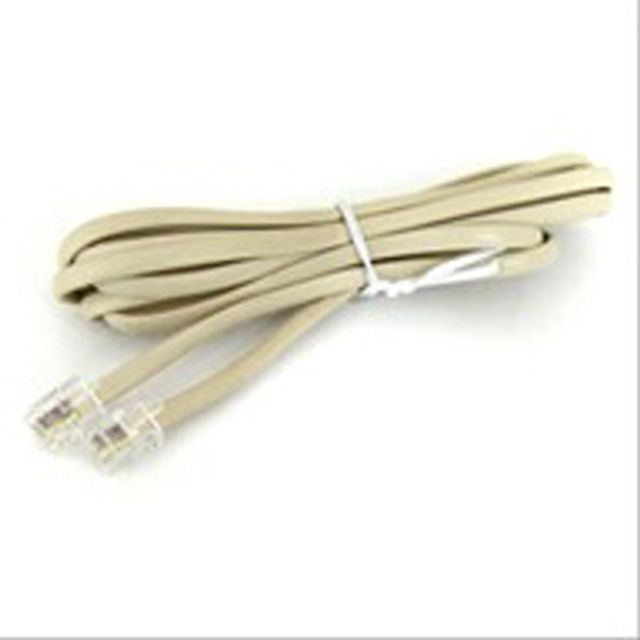 TEL CABLE 전화선 케이블 2M 6P2C 아이보리 검정