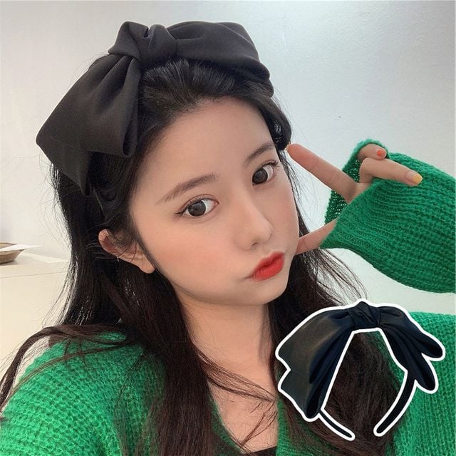 부채 앞머리핀 리본핀 포인트핀 새틴 집게핀 헤
