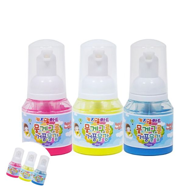 미술수업 미술용품 뭉게구름 거품물감 40ml x 3색 A세트