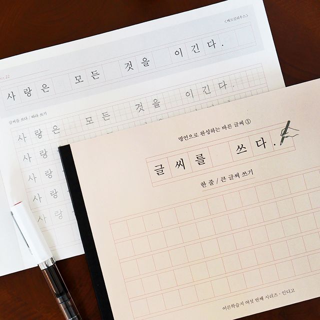 글씨를 쓰다-명언으로 완성하는 바른 글씨 (한 줄 큰