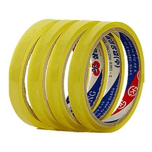 투명 OPP 박스 테이프 12mm 25M - 4개입 세트
