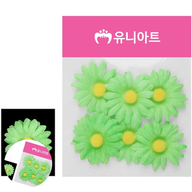 가짜꽃소품 어린이집환경판 뿅국화 연두