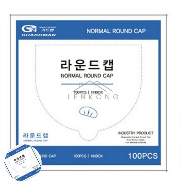 위생두건 간호사수술모자 일회용 간호사캡 블루 100매 라운드캡