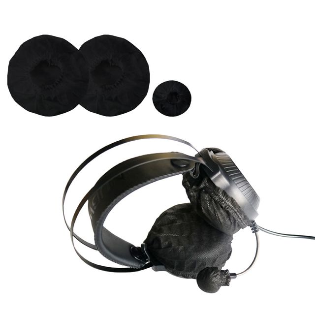 일회용 헤드셋커버 블랙 마이크 부직포덮개 3종 50set