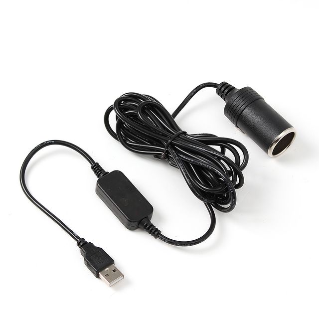USB전원 시거잭 승압 케이블 5V to 12V 시거잭변환기