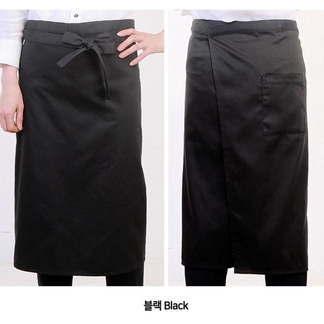 주방 쉐프 작업용 블랙 롱 앞치마 공방 공예용