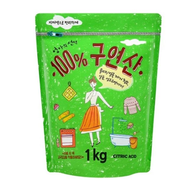 애경 엄마의선택 구연산 1kg - 주방청소 세탁청소용