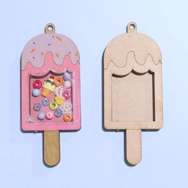 MDF DIY 우드 쉐이커+설명서+필름(아이스크림) (20개  묶음)