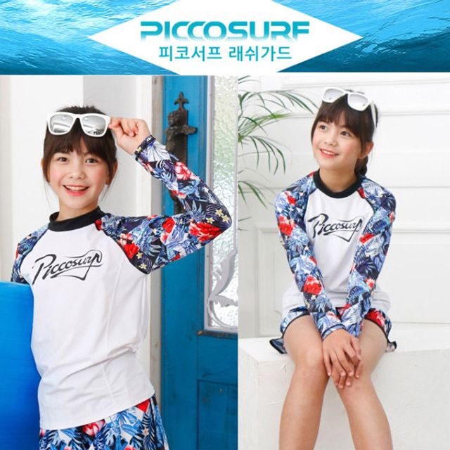 플로라K1132 수영복 상의 주니어용 택1