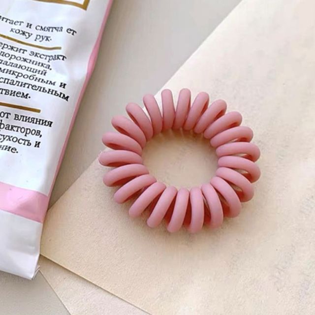 머리끈 스프링 머리헤어밴드 헤어끈 핑크