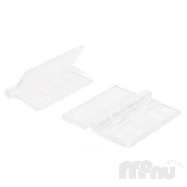 코너연결용경첩 서랍장연결꺽쇠 2P 미니 투명 경첩