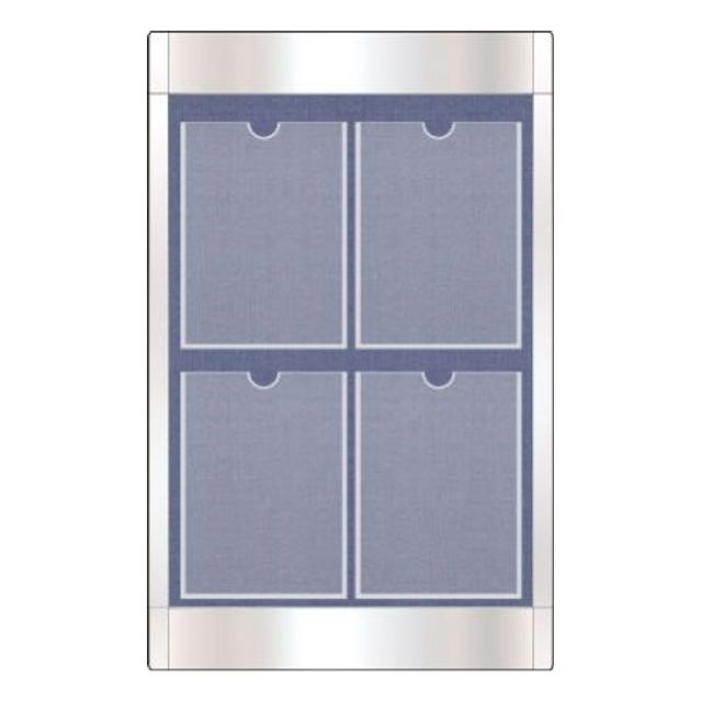 스텐게시판 4구세로 D형 승강기게시판 엘리베이터안내판 급식게시판