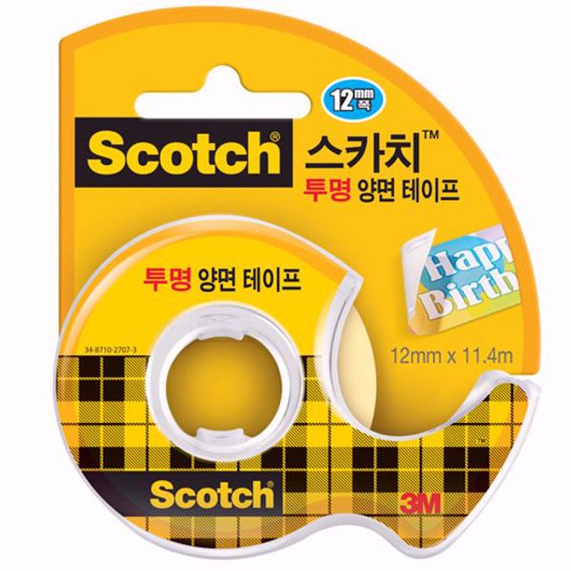 스카치 투명 양면테이프(137D 12mmX11.4M 3M)