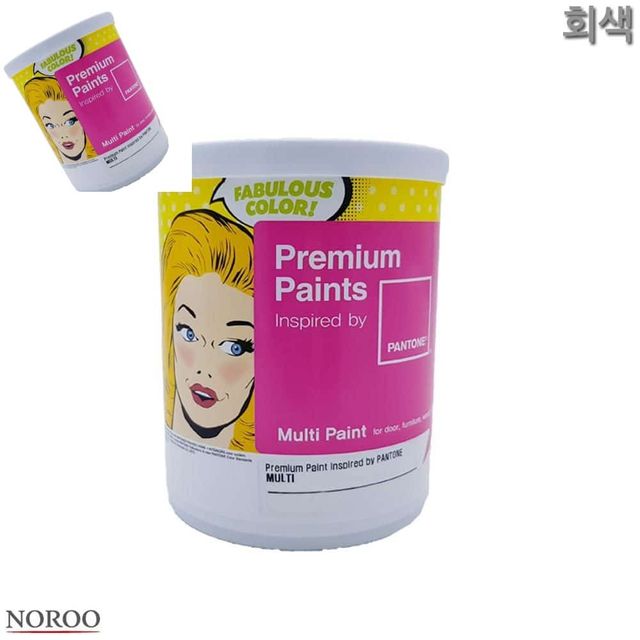 멀티용 무광 수성 페인트 회색 1L 4종 택1 페인트시공 페인트작업 집페인트 시멘트벽페인트