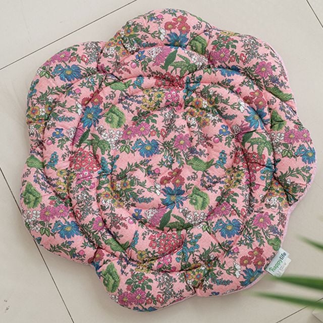 핑크 퀼팅 로즈 인테리어방석 논슬립 50x50cm 방석