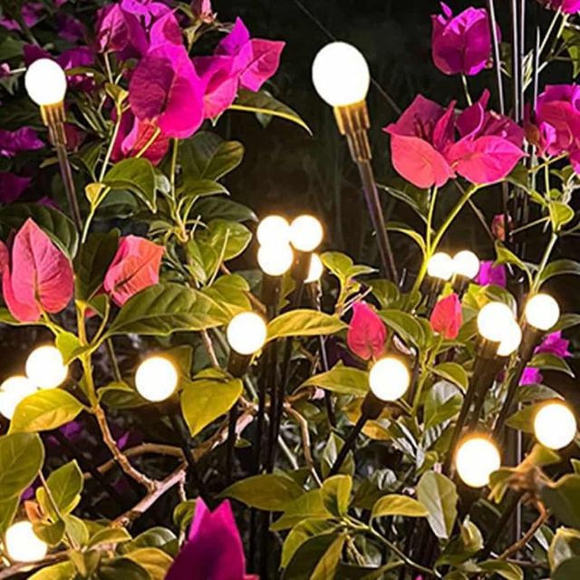 6구 LED 태양광 정원등(웜색) 인테리어조명 조경조명 공원등 보안등기구 조명기구