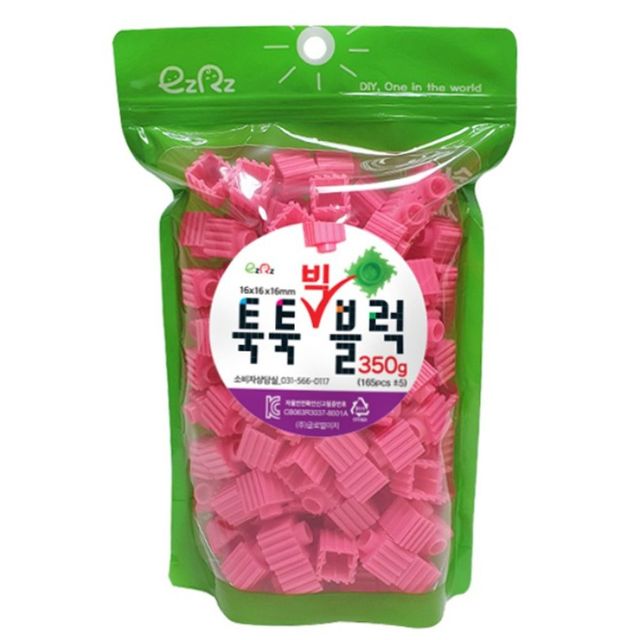 이지툭툭 빅블럭 350g 리필_진분홍