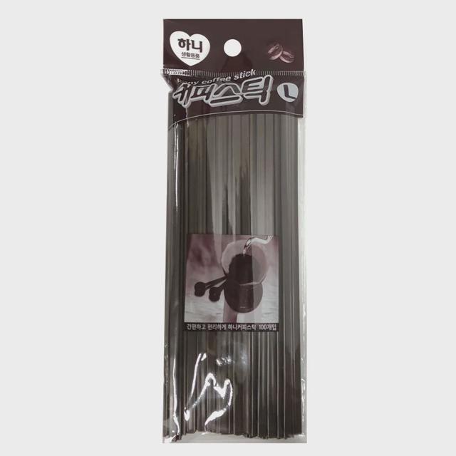 하니 커피 스틱 18cm 100개입 커피 막대 빨대