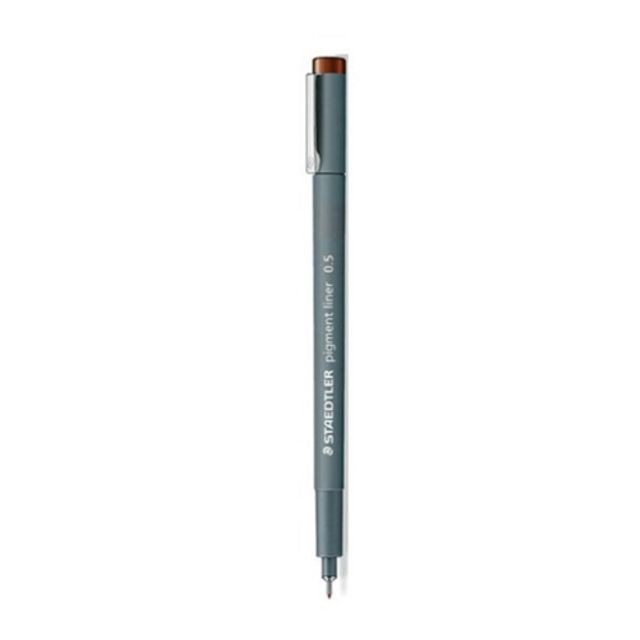혜명몰 스테들러 피그먼트 라이너펜 칼라 갈색 308 05-76 0.5mm - 개 (1개입) 제도용펜 캘리그라피펜 그림