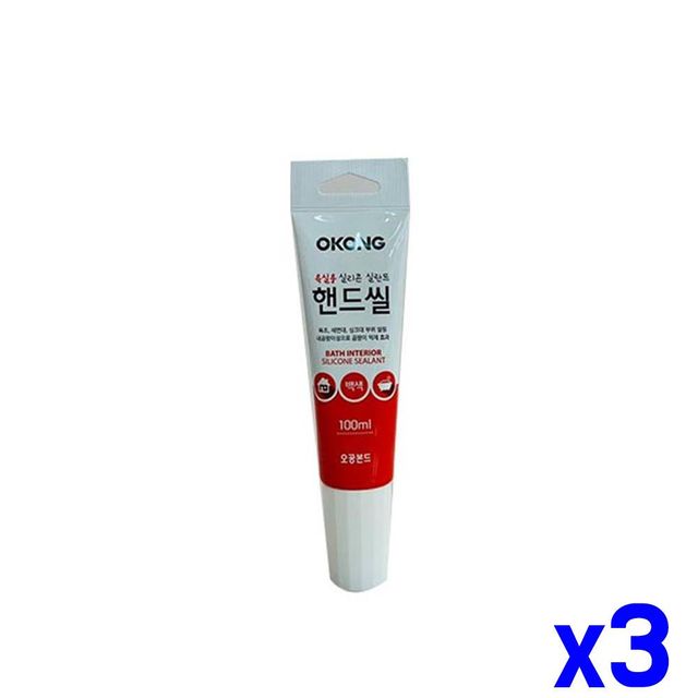 TBZ 욕실용 실리콘 실란트 튜브형 100ml x3개 주방보수