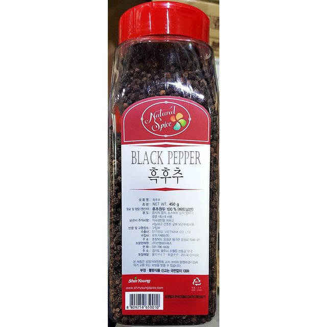 신영 후추홀 흑후추 450g X6개 통후추 홀후추 식당