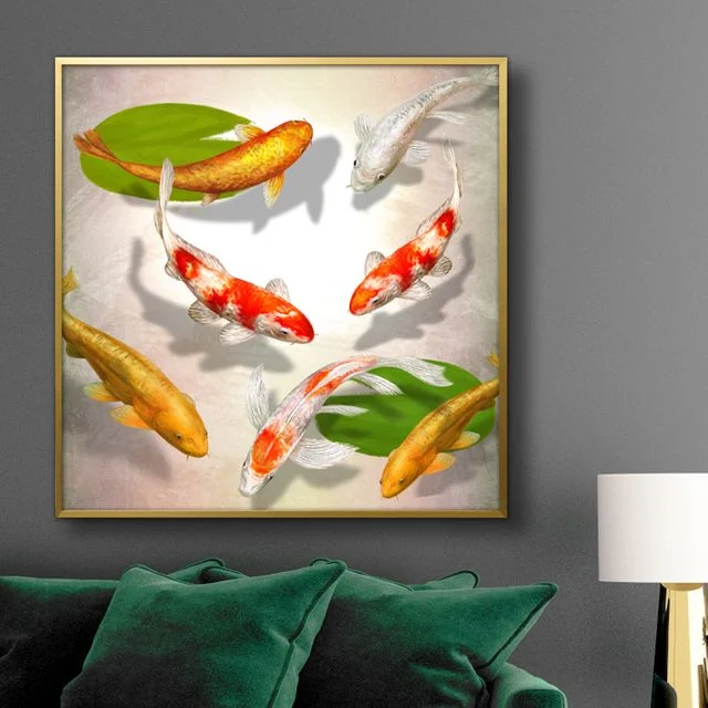 잉어 그림 액자 50G CARP5 풍수 인테리어 벽걸이