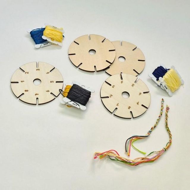 쿠미히모 8슬롯 10개입 소원팔찌만들기 diy 원목 팔찌 직조보드 소원팔찌 직조보드 슬롯팔찌
