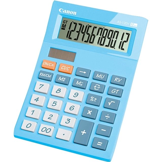 문구사무/계산기(AS-120V/블루/CANON)