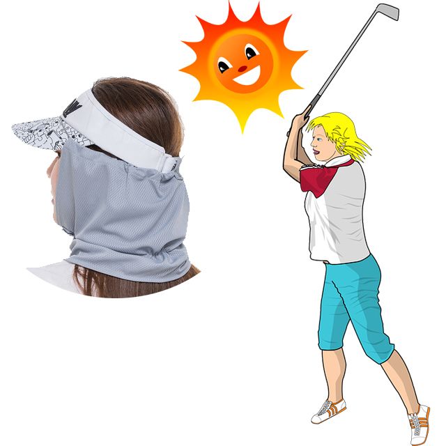 라운딩시 앞에만 가린다고 다가 아니다 뒷목 가리개