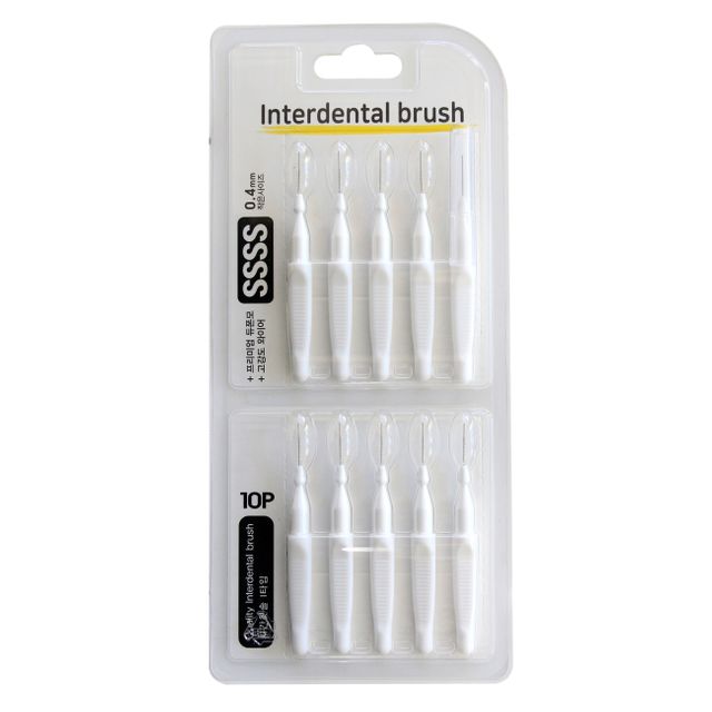 덴탈 프리미엄 치간칫솔 I형 10p (SSSS) 0.4mm